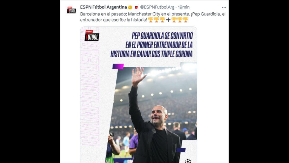 “Guardiola, el entrenador que escribe la historia”: Portadas internacionales se rinden ante el City de Pep tras conseguir la Champions