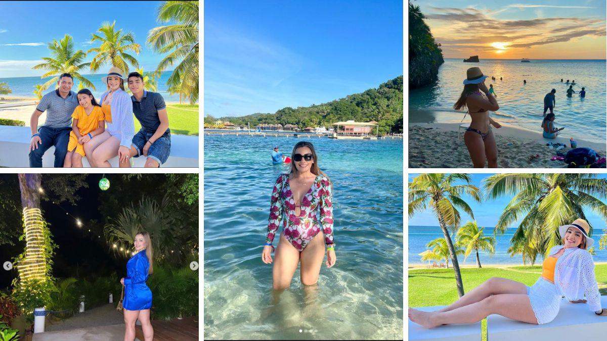 Virginia Varela deslumbra con su belleza y roba miradas en sus placenteras vacaciones en Roatán con Emilio Izaguirre