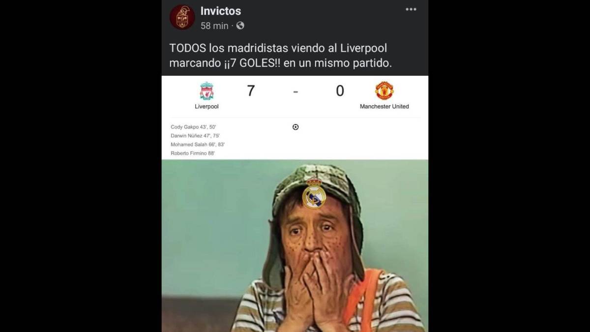 Cristiano Ronaldo y Garnacho son protagonistas: Los mejores memes que dejó la goleada del Liverpool al Manchester United