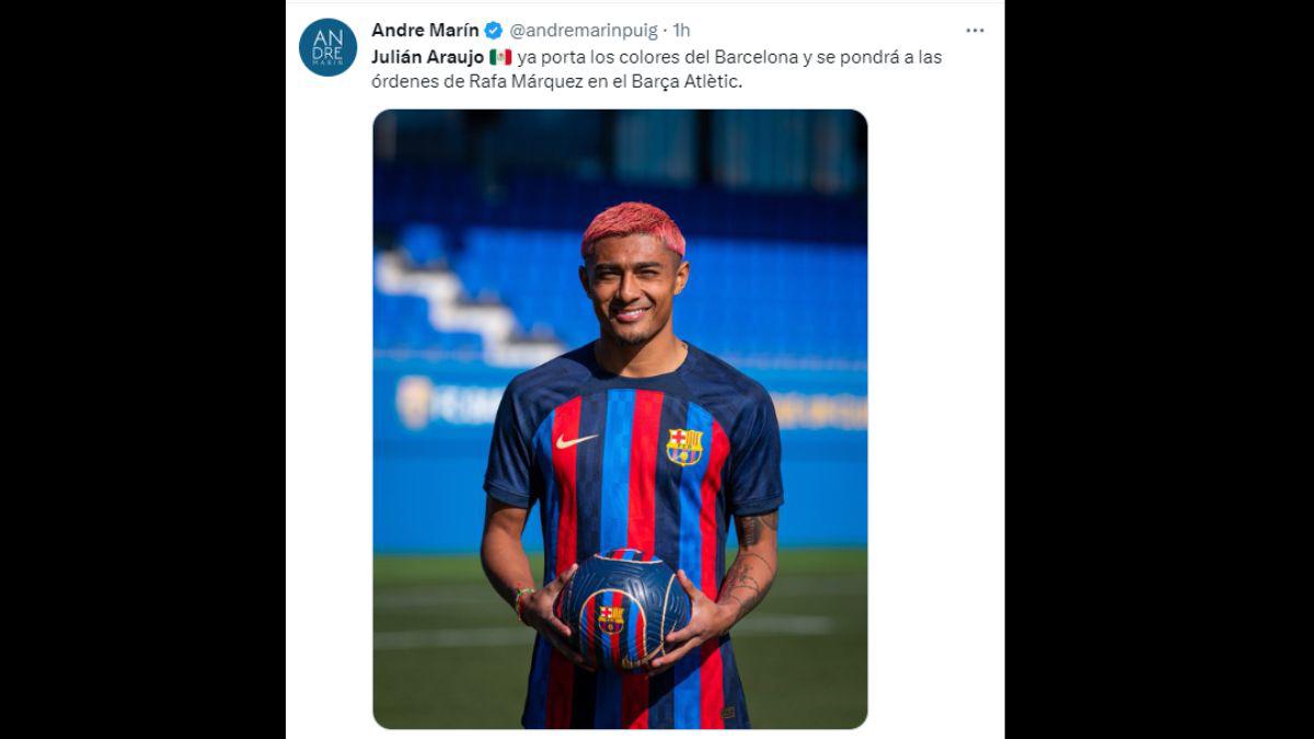 Prensa mexicana hace fiesta por Julián Araujo al Barcelona B, lo califican como un “BOMBAZO”; Chicharito es protagonista