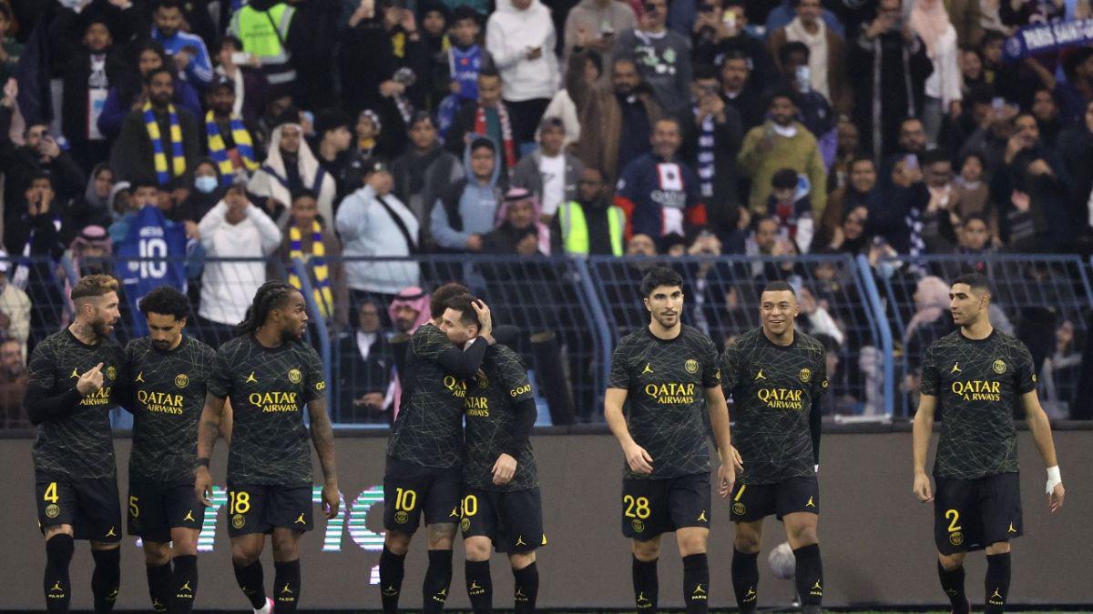 Fotos: El abrazo entre Cristiano y Messi, el reencuentro con viejos conocidos y los grandes festejos en el All-Stars de Arabia vs PSG