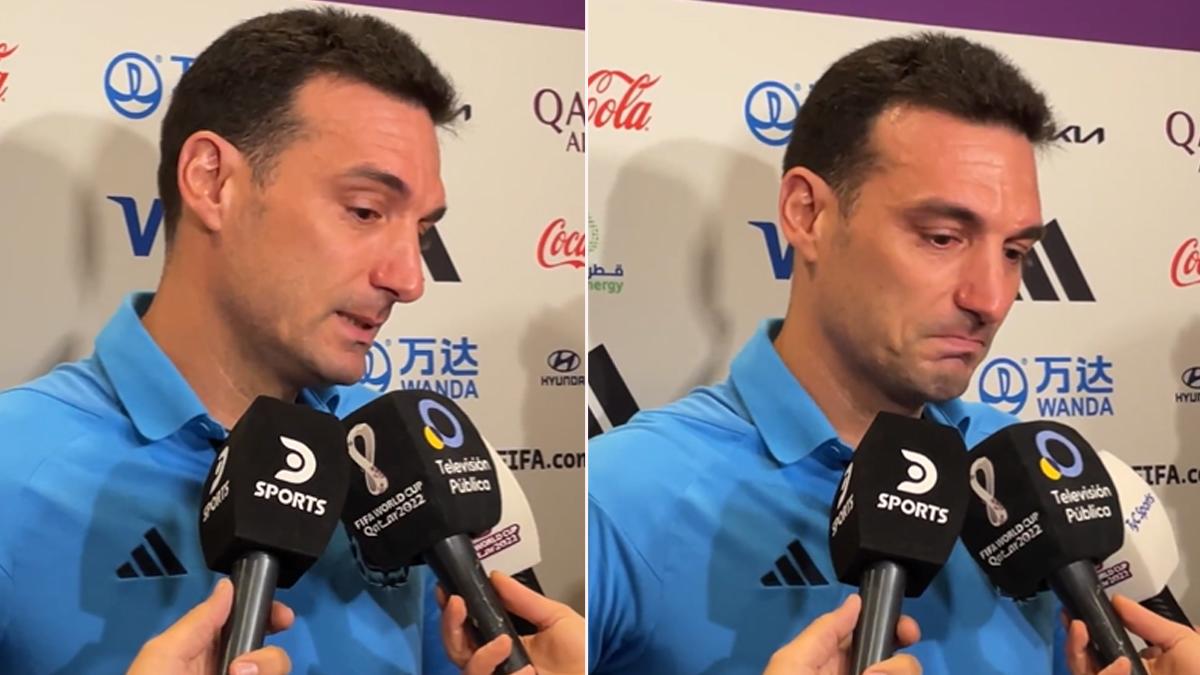 Scaloni se emociona previo a la final del Mundial: la pregunta que lo hizo llorar en plena entrevista