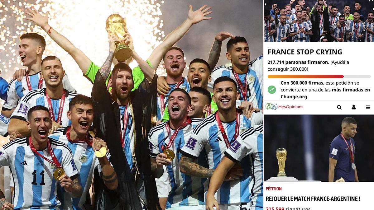 ¡Insólito! Argentina le responde a Francia y ya lo supera en firmas por querer repetir la final del Mundial: ‘‘Dejen de llorar’’
