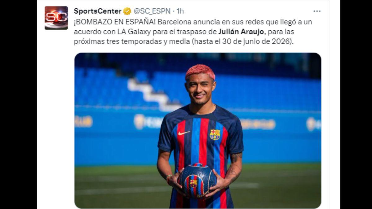 Prensa mexicana hace fiesta por Julián Araujo al Barcelona B, lo califican como un “BOMBAZO”; Chicharito es protagonista