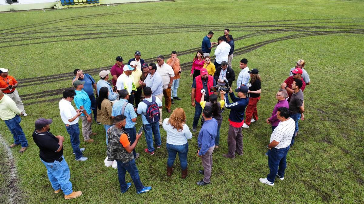 ¿Será como el Nacional? Así lucen los avances en el cambio césped del estadio Juan Ramón Brevé Vargas de Olancho
