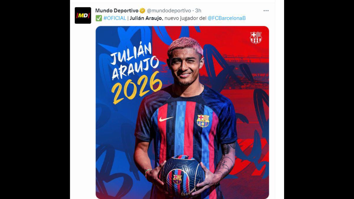 Prensa mexicana hace fiesta por Julián Araujo al Barcelona B, lo califican como un “BOMBAZO”; Chicharito es protagonista