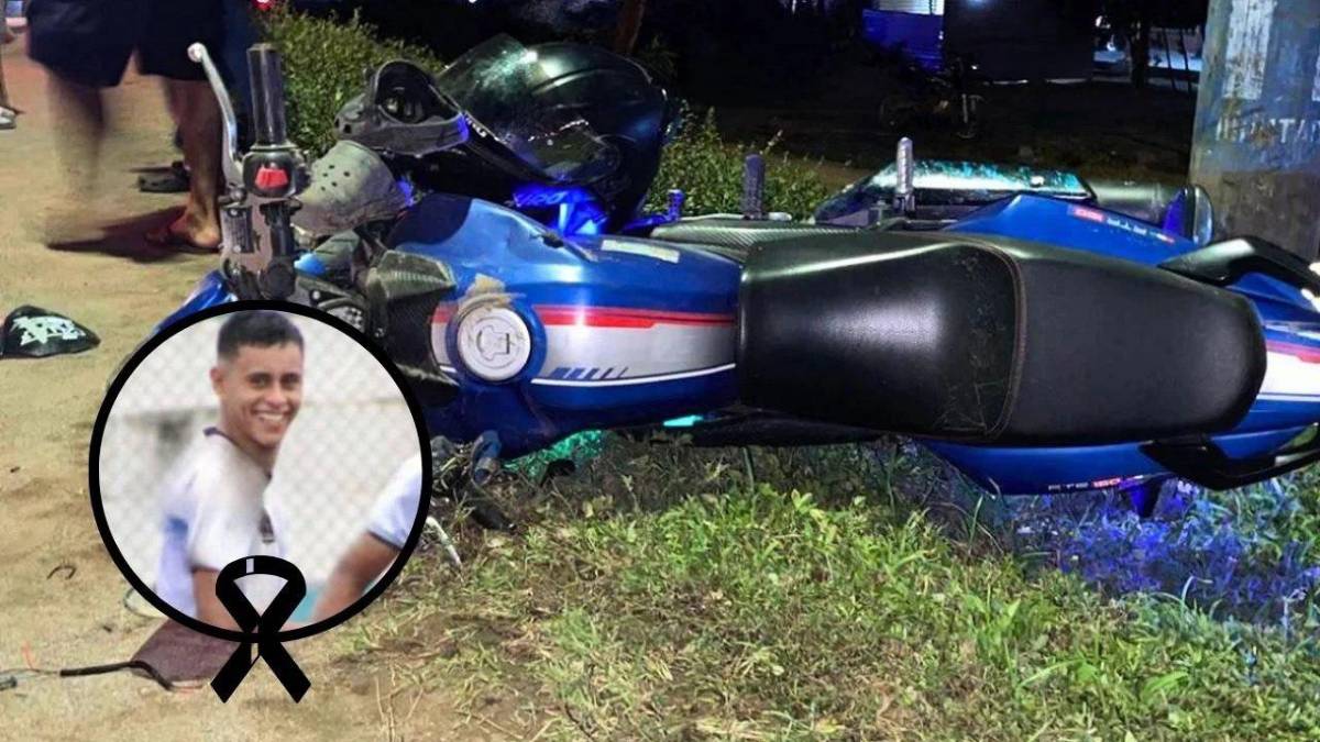 Futbolista hondureño muere tras accidentarse: así quedó su motocicleta luego del trágico choque
