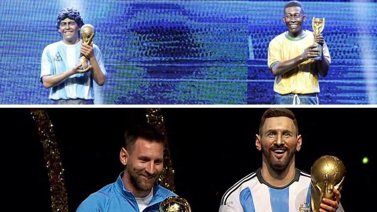 La estatua de Messi estará junto a la de Pelé y Maradona.