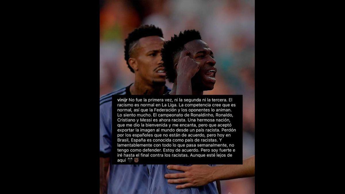 Vinicius recibe mensajes de apoyo tras ataques racistas en Mestalla: Ronaldo, Mbappé y otros futbolistas se solidarizan