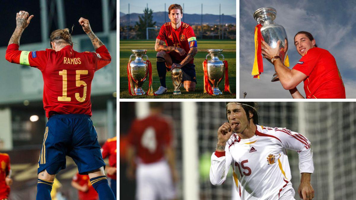 La espectacular carrera de Sergio Ramos con la selección de España: su récord, su último partido y los cuatro títulos con la Roja