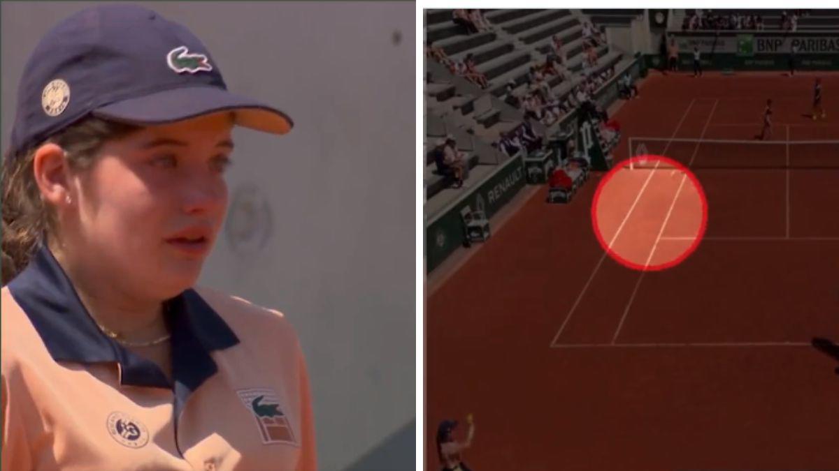 VÍDEO: Pareja de dobles queda descalificada por pegarle un pelotazo a una recogepelotas en Roland Garros