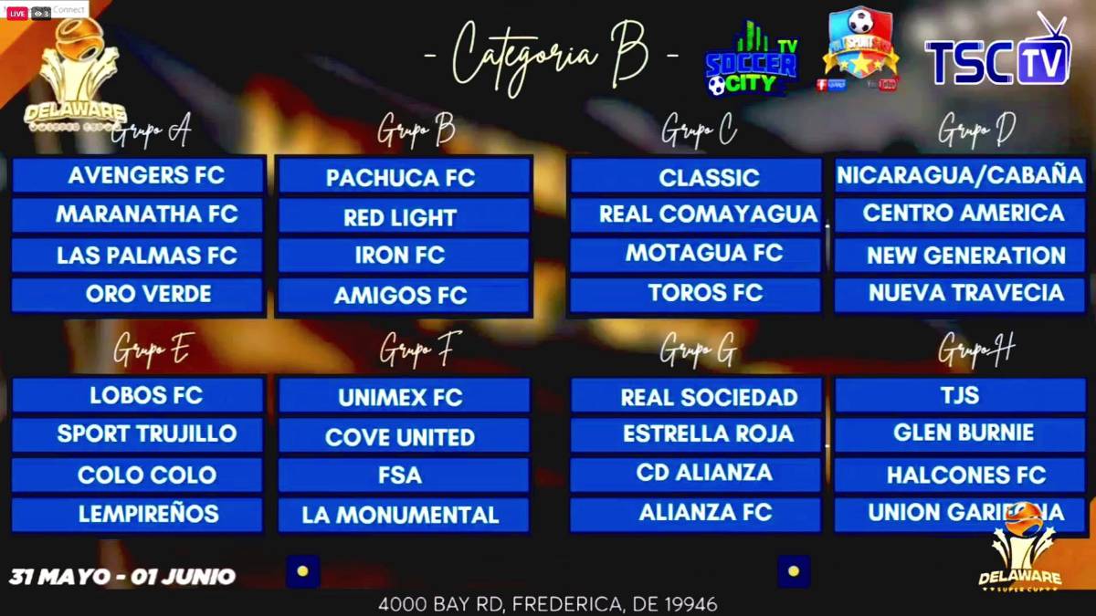 Delaware Super Cup 2025, el torneo más grande en Estados Unidos vivió tremenda gala en su sorteo