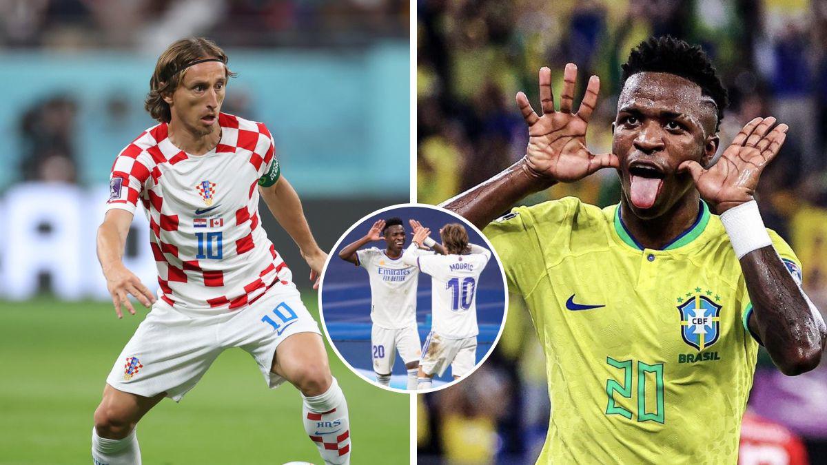 Vinicius Jr elogia a Modric antes del choque contra Croacia: “Un tipo de 37 años jugando en el nivel de él, es algo raro”