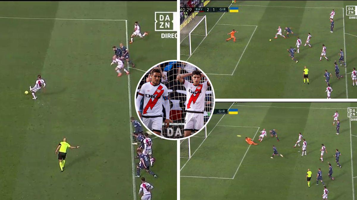 ¡Un fiasco! Jugadores del Rayo Vallecano intentaron hacer el penal famoso de Messi-Suárez, pero no salió como esperaban