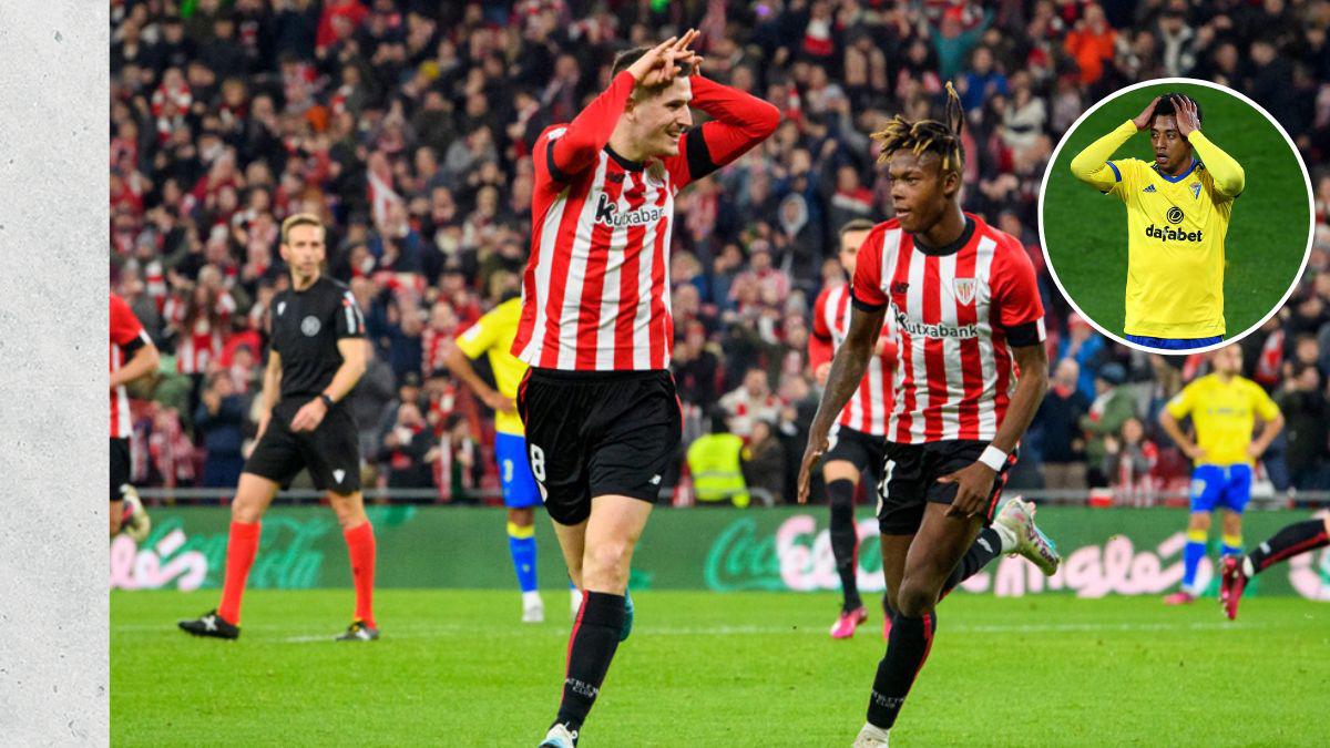 ¡1,130 minutos sin anotar! Cádiz del Choco Lozano fue goleado por Athletic Bilbao y se hunde más en puestos de descenso