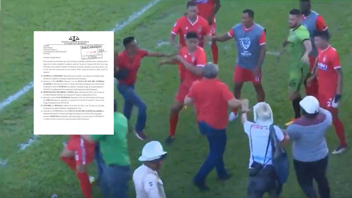 La Comisión de Disciplina no perdona y castiga a Boris Elencoff tras la agresión a Mauro Reyes en el estadio de Tocoa