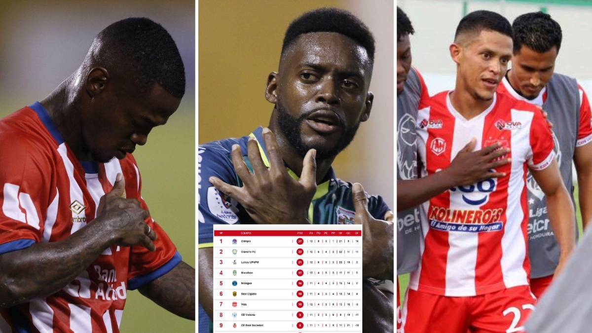 Tabla de posiciones: Marathón hace tropezar al Olimpia, Olancho titubea y Lobos se acerca al liderato del Clausura