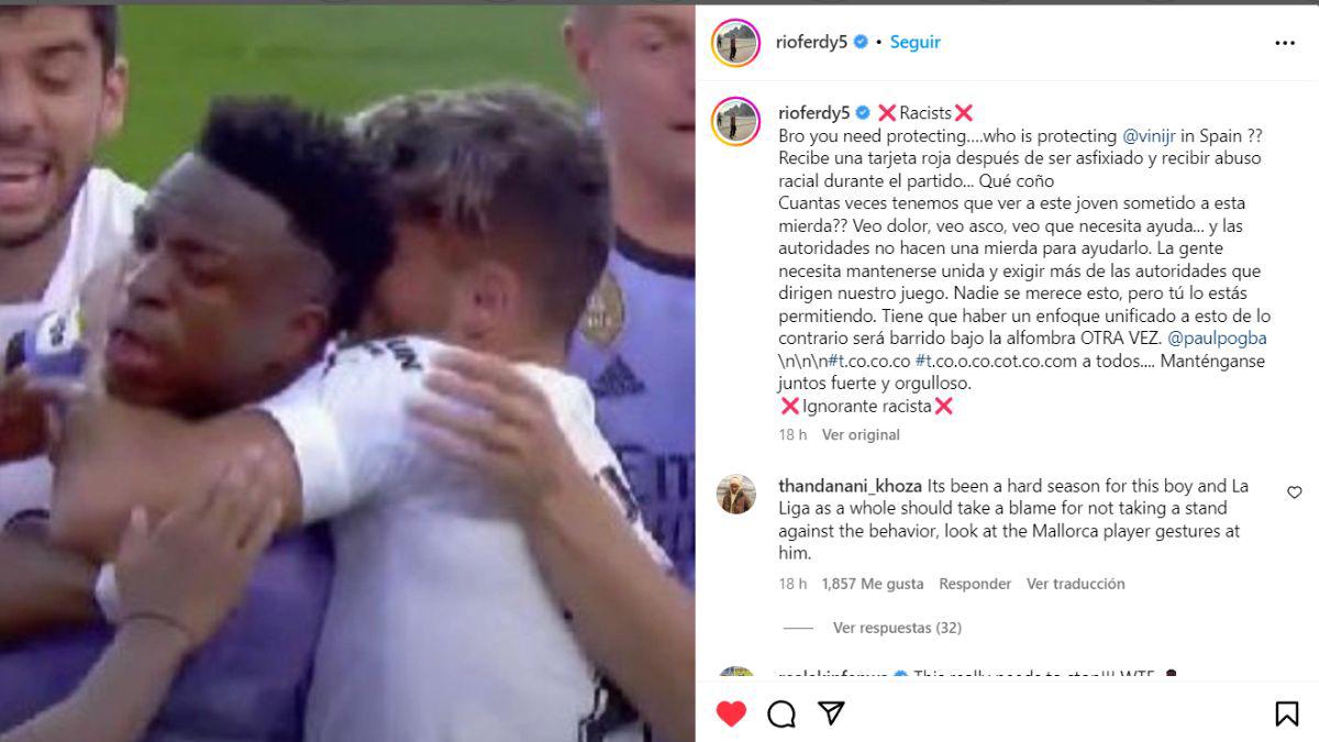 Vinicius recibe mensajes de apoyo tras ataques racistas en Mestalla: Ronaldo, Mbappé y otros futbolistas se solidarizan
