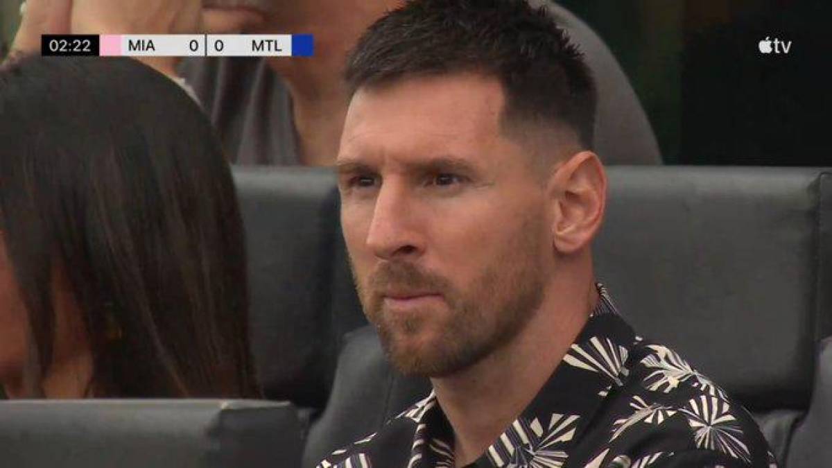 Messi llegó al estadio para ver a sus compañeros del Inter Miami.