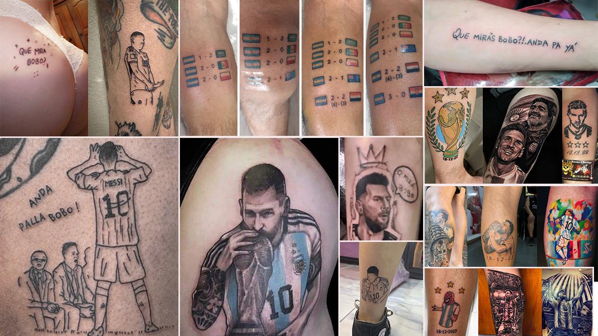 Tremenda locura: los increíbles tatuajes sobre Messi luego de ganar con Argentina el Mundial de Qatar y el ‘‘qué mirás, bobo’’