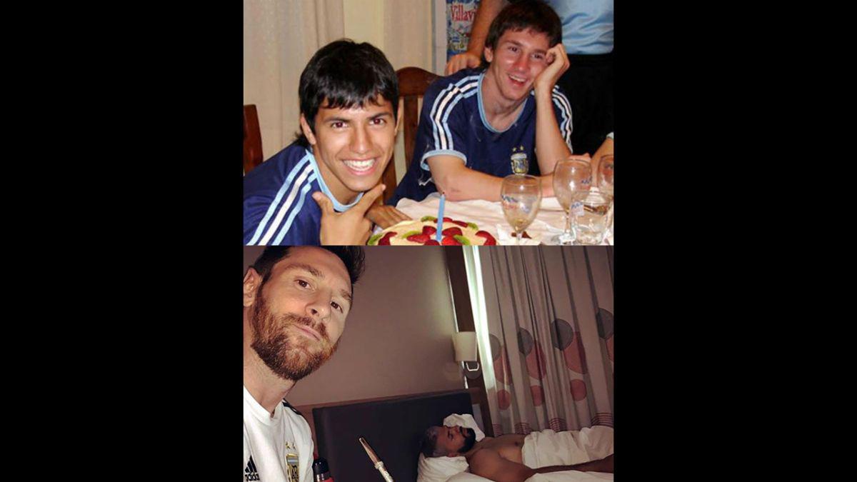 ¿Y los problemas del corazón? Kun Agüero no vio el último penal; la imagen para la historia con Messi; festejó bebiendo y fumando