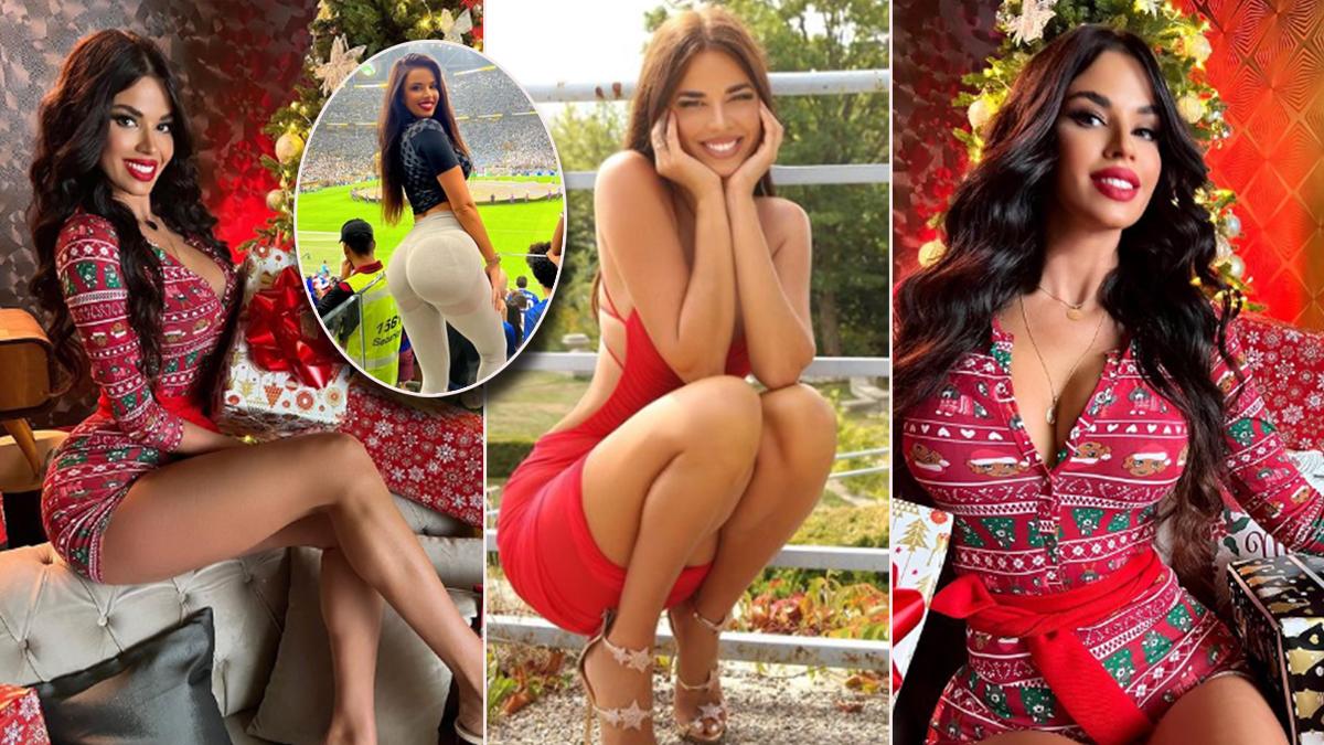 La croata que desafió las normas de Qatar explota las redes con sus fotos en Navidad: ‘‘¿Qué encontraste debajo del árbol?’’