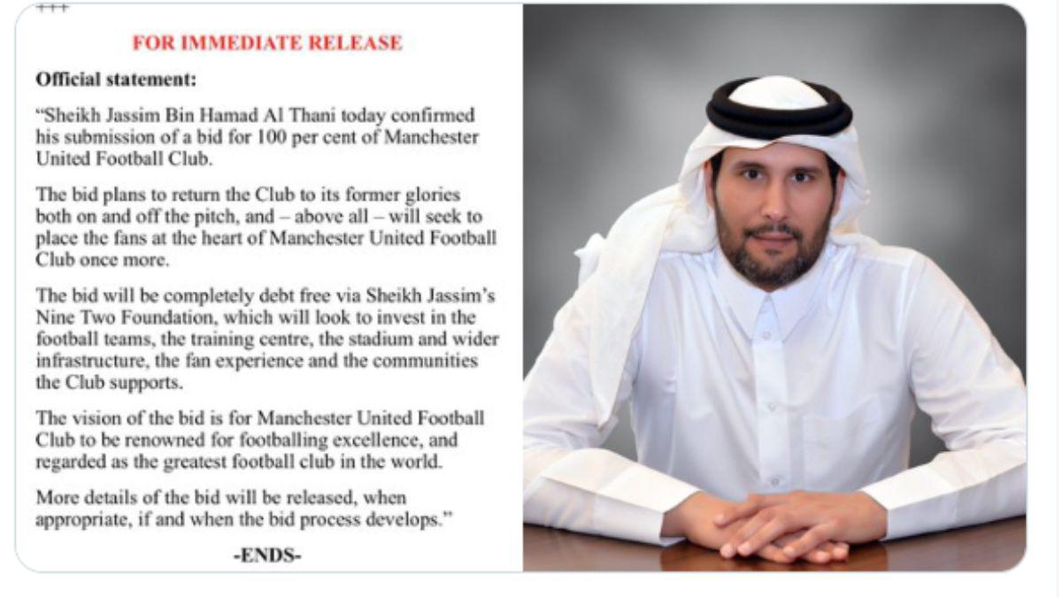¿Quién es Jassim Al Thani? El jeque que quiere comprar al Manchester United, sus grandes inversiones y su competencia con Elon Musk