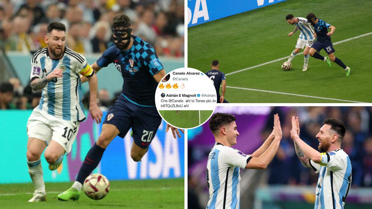 “Canelo, ahí lo tenés” el boxeador mexicano reacciona a la jugada de Leo Messi en el gol de Argentina ante Croacia ¿lo irá a buscar?