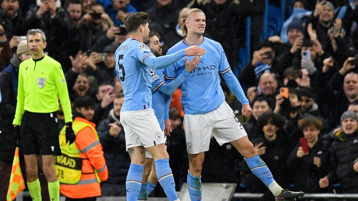 Erling Haaland se ‘desnudó’ en el Etihad, la burla de Guardiola al noruego y los récords que rompió en la Champions League