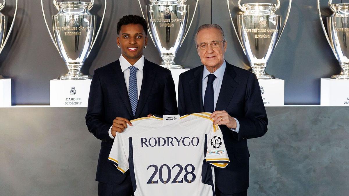 Rodrygo renovó su contrato con el Real Madrid hasta junio del 2028.