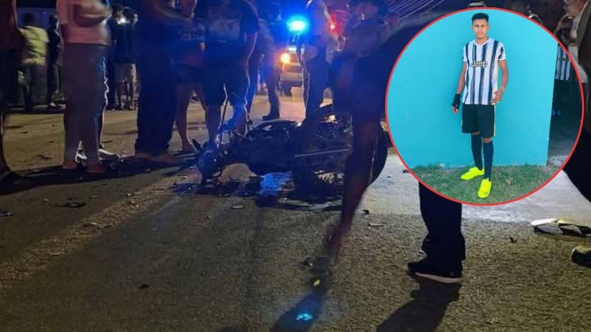 Futbolista hondureño muere tras accidentarse: así quedó su motocicleta luego del trágico choque