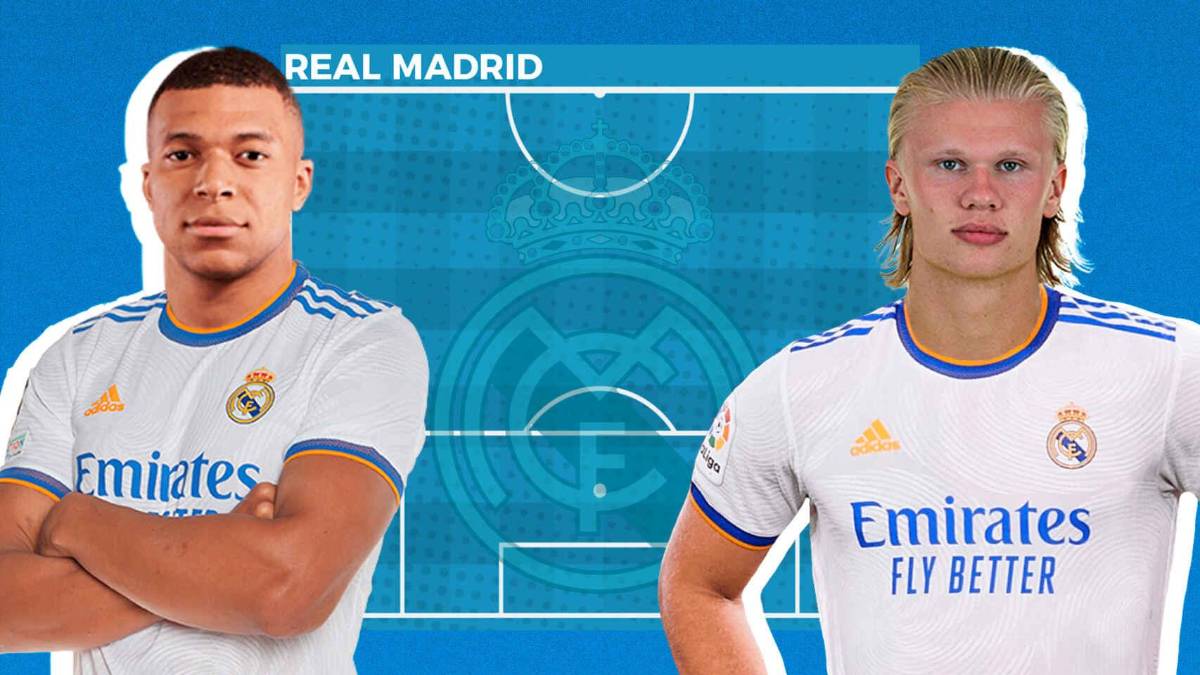 ¿Qué puesto ocuparía Benzema? El brutal 11 del Real Madrid para 2022 con Mbappé y Haaland en el equipo