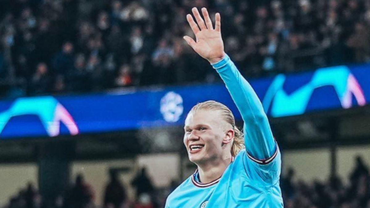 Erling Haaland se ‘desnudó’ en el Etihad, la burla de Guardiola al noruego y los récords que rompió en la Champions League