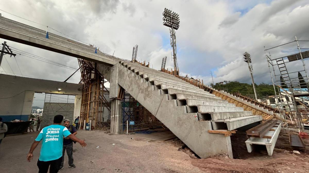 Fotos: Así luce el estadio Nacional Chelato Uclés con las primeras graderías instaladas ¿Cuándo estará listo?