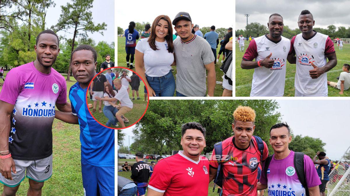 ¡Hermosa periodista se roba el show! Leyendas del fútbol hondureño deleitan con su talento en la IV edición de la New Orleans Cup