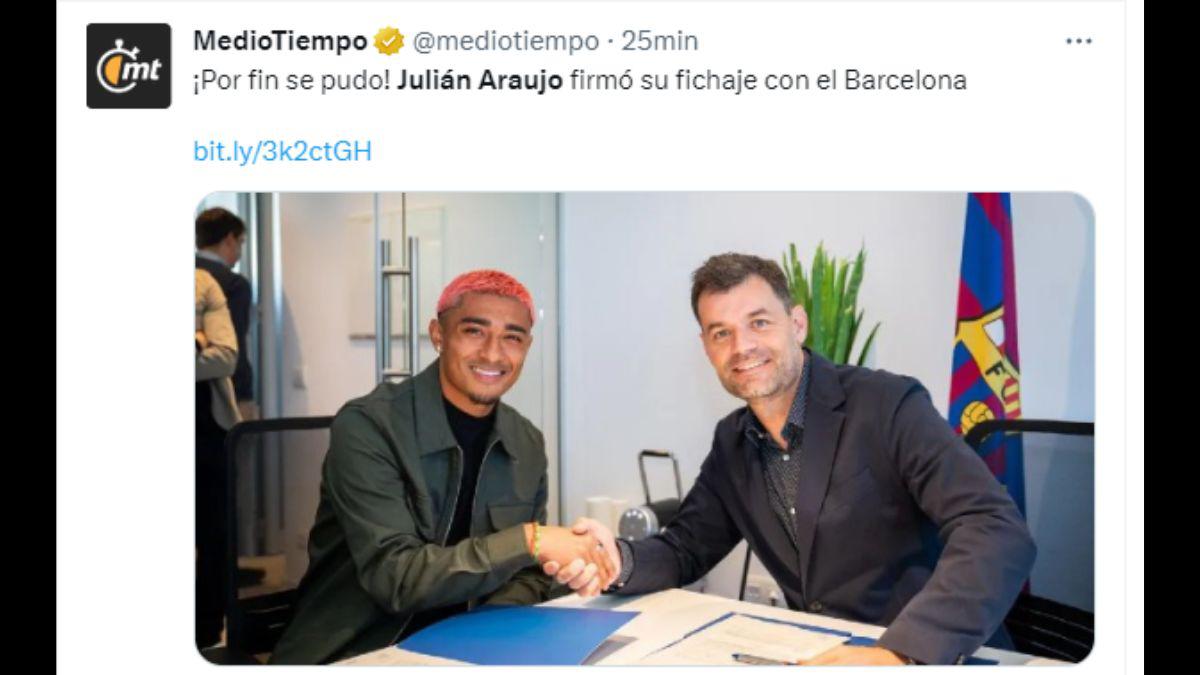 Prensa mexicana hace fiesta por Julián Araujo al Barcelona B, lo califican como un “BOMBAZO”; Chicharito es protagonista