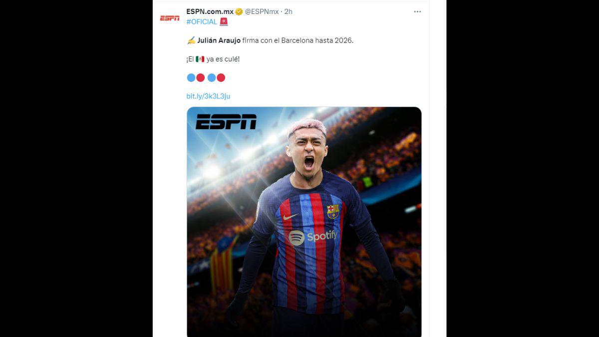 Prensa mexicana hace fiesta por Julián Araujo al Barcelona B, lo califican como un “BOMBAZO”; Chicharito es protagonista