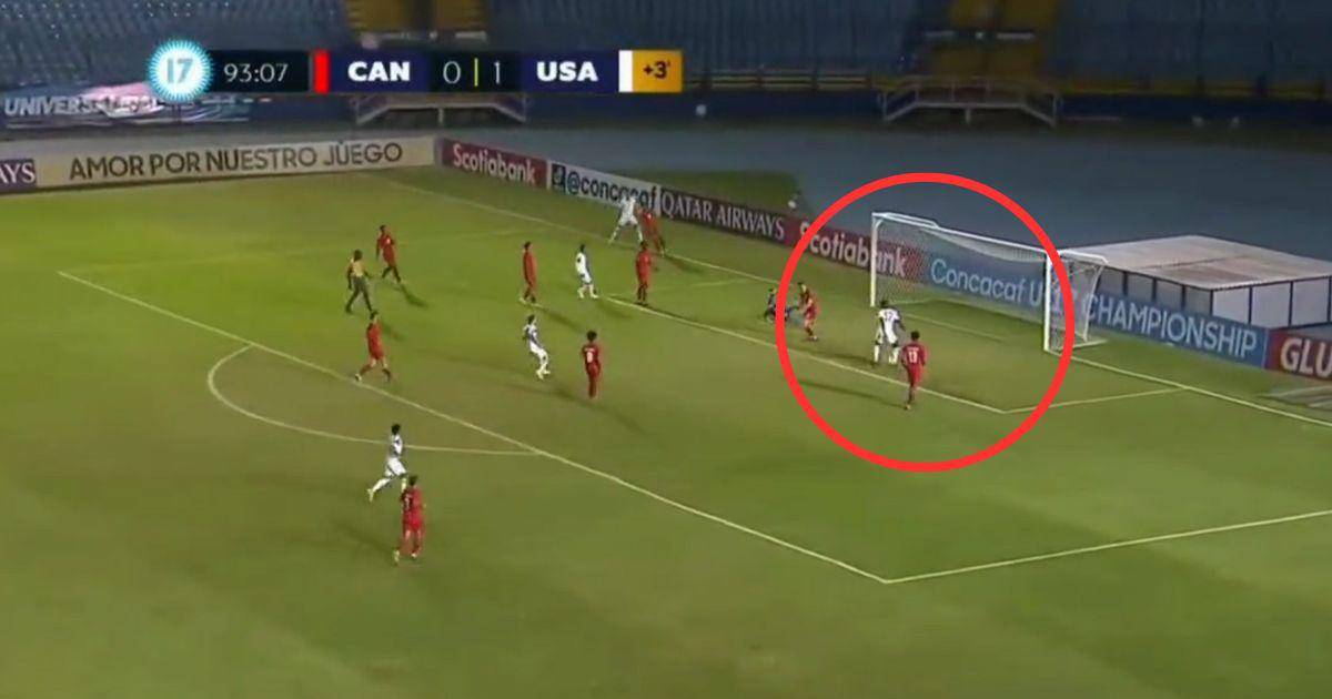 Someone stop it!  Kairol Figueroa scored his seventh goal to qualify the U.S. for the U-17 World Cup finals.