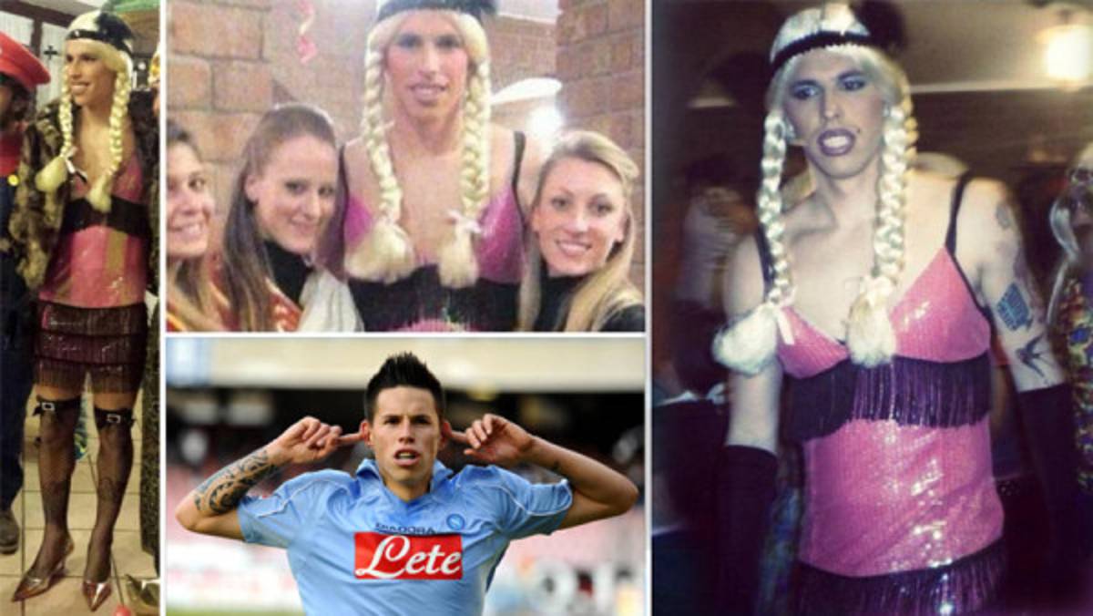 Jugador enciende Nápoles vistiéndose de mujer por Carnaval