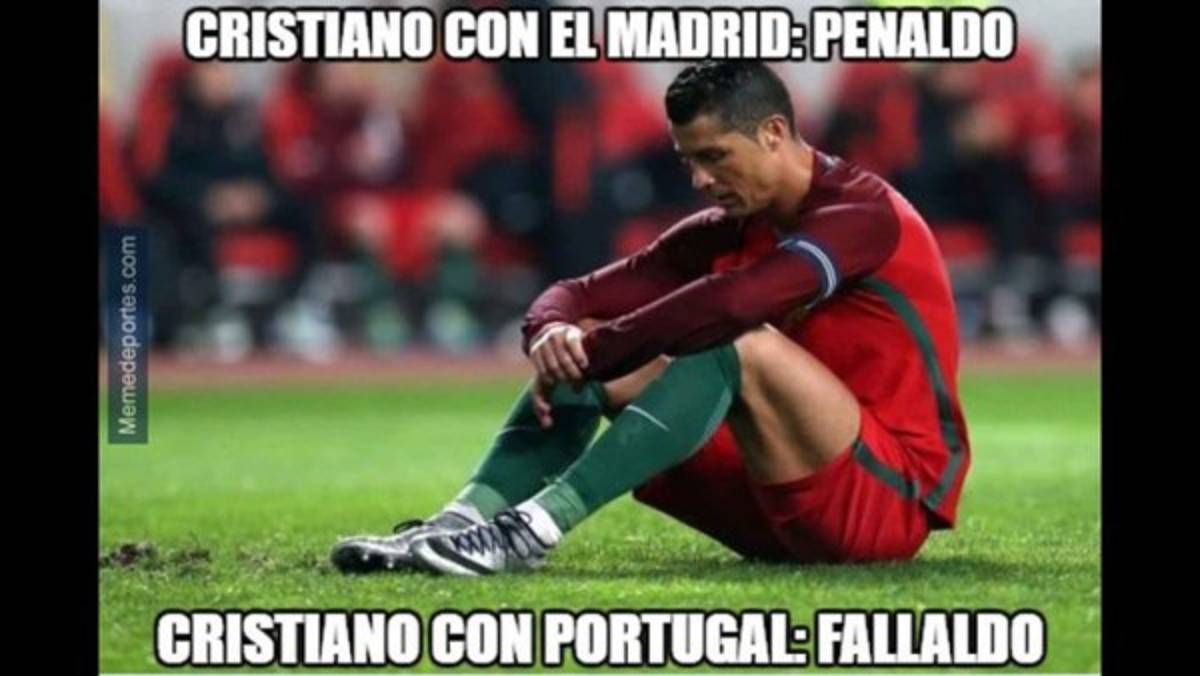¡Los memes atacan a Cristiano tras fallar penal pero también se acuerdan de Messi!