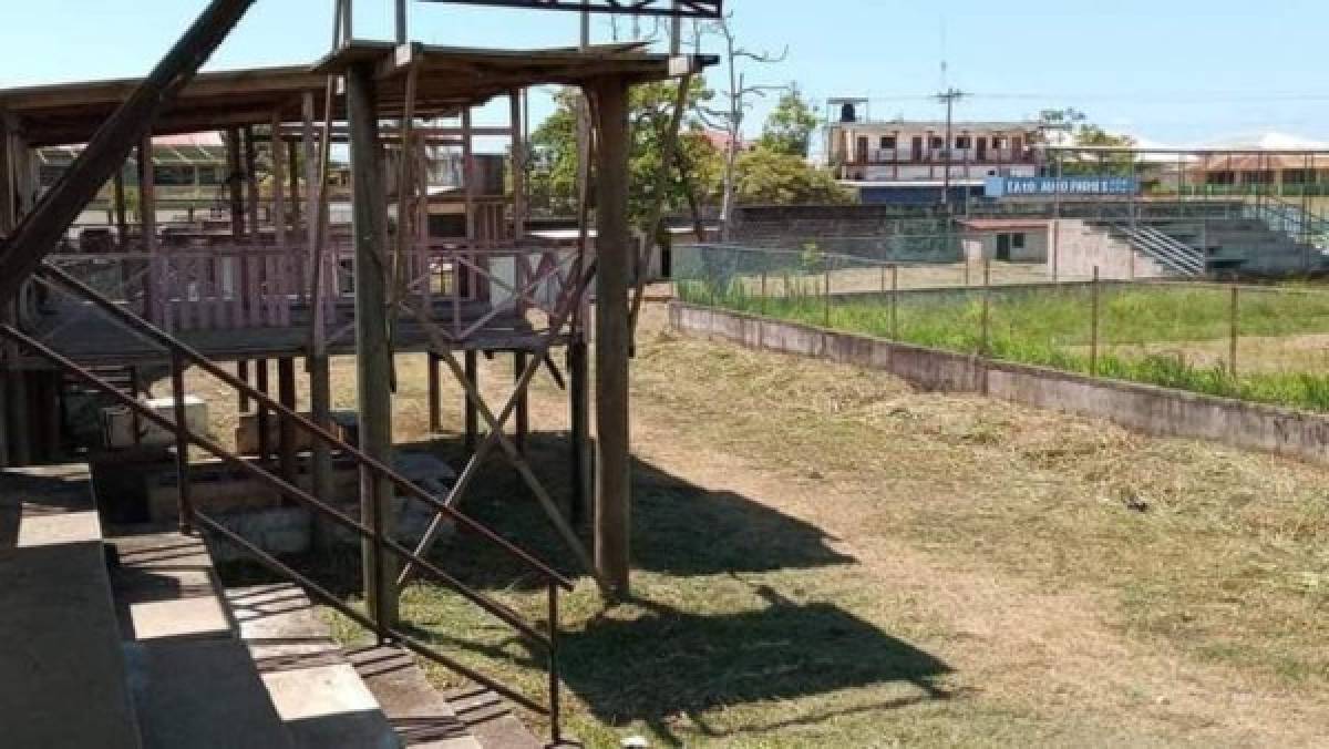 Jugadores del Tela FC dejan el balón a un lado y comienzan a limpiar el estadio Alfredo León Gómez