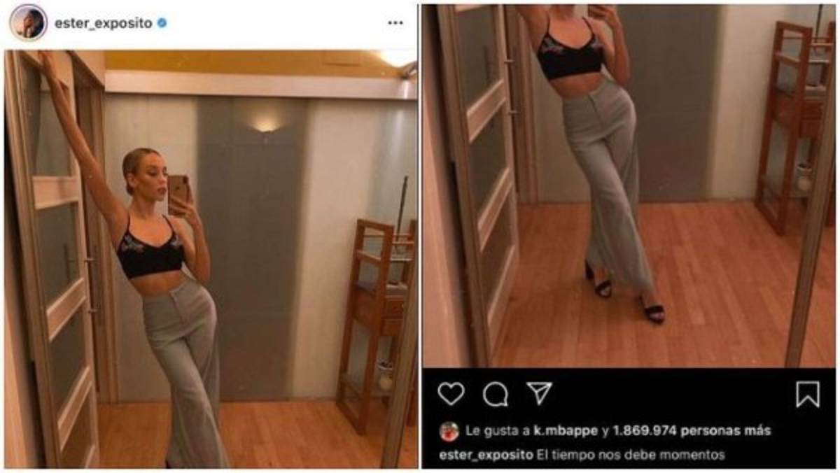 Lo descubren: Mbappé intenta seducir a la espectacular Ester Expósito en Instagram