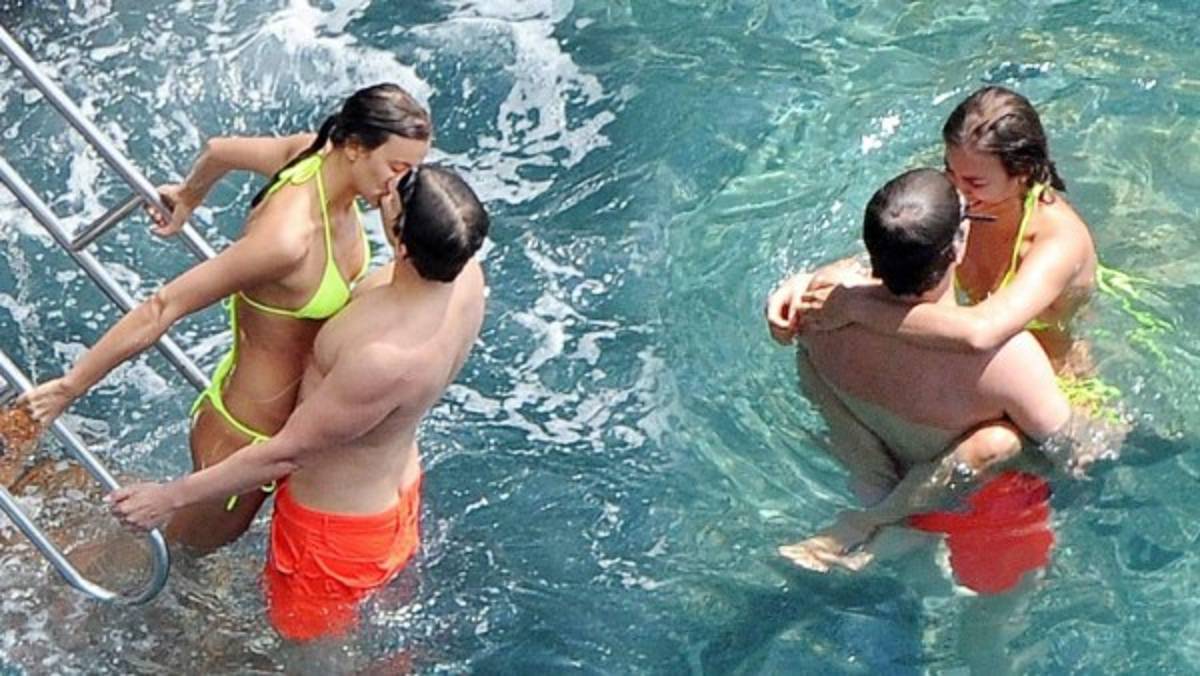 Entre rumores de embarazo, playas y besos, así es la vida de Irina Shayk lejos de Cristiano