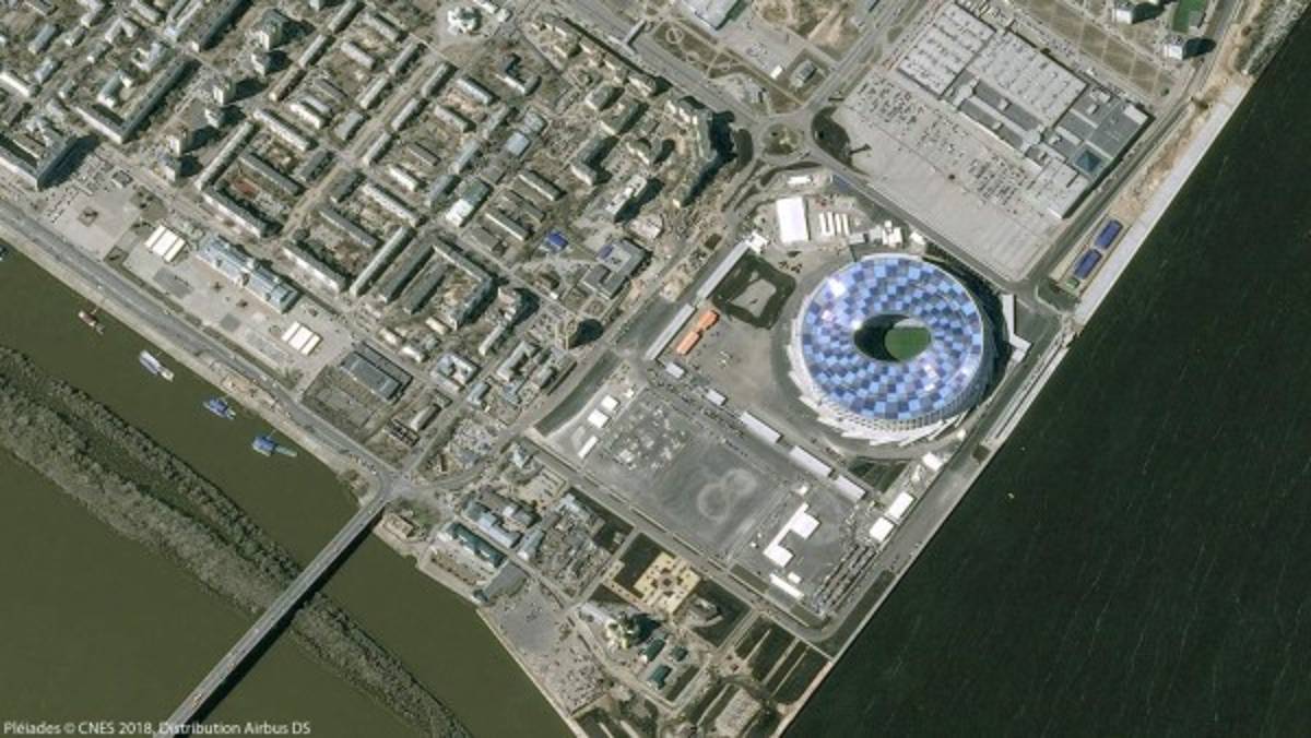 ¡Espectaculares! Así se ven desde el espacio los 12 estadios del Mundial de Rusia 2018