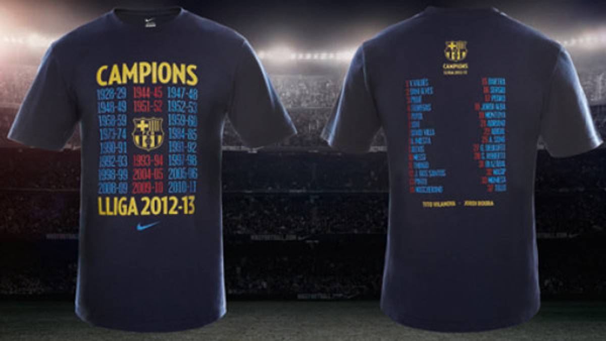 El Barcelona ya tiene la camiseta para celebrar la Liga 22
