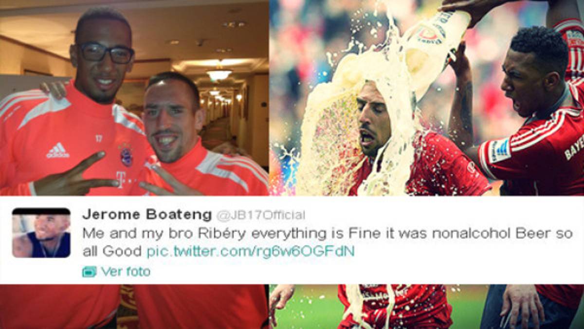Jerome Boateng desmiente supuesto malestar de Ribery por una cerveza
