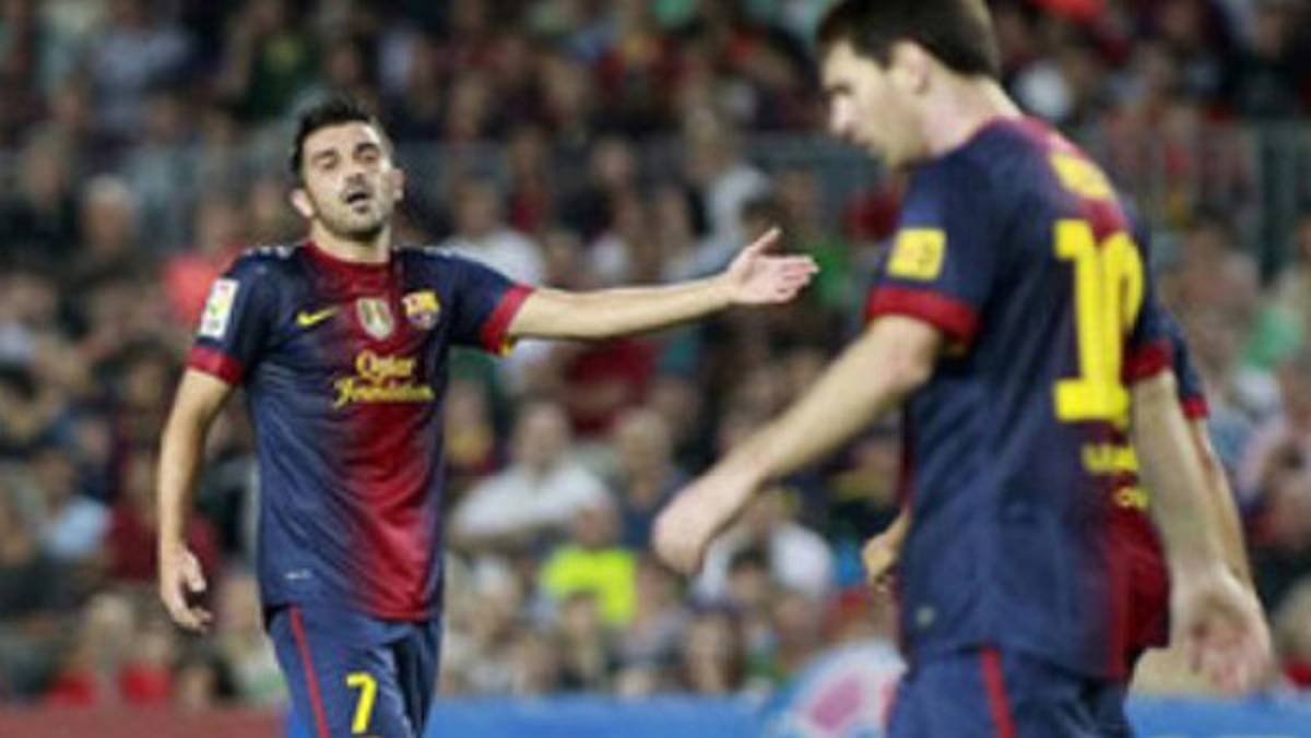 Mirá lo que se dijeron Messi y Villa en esta discusión verbal