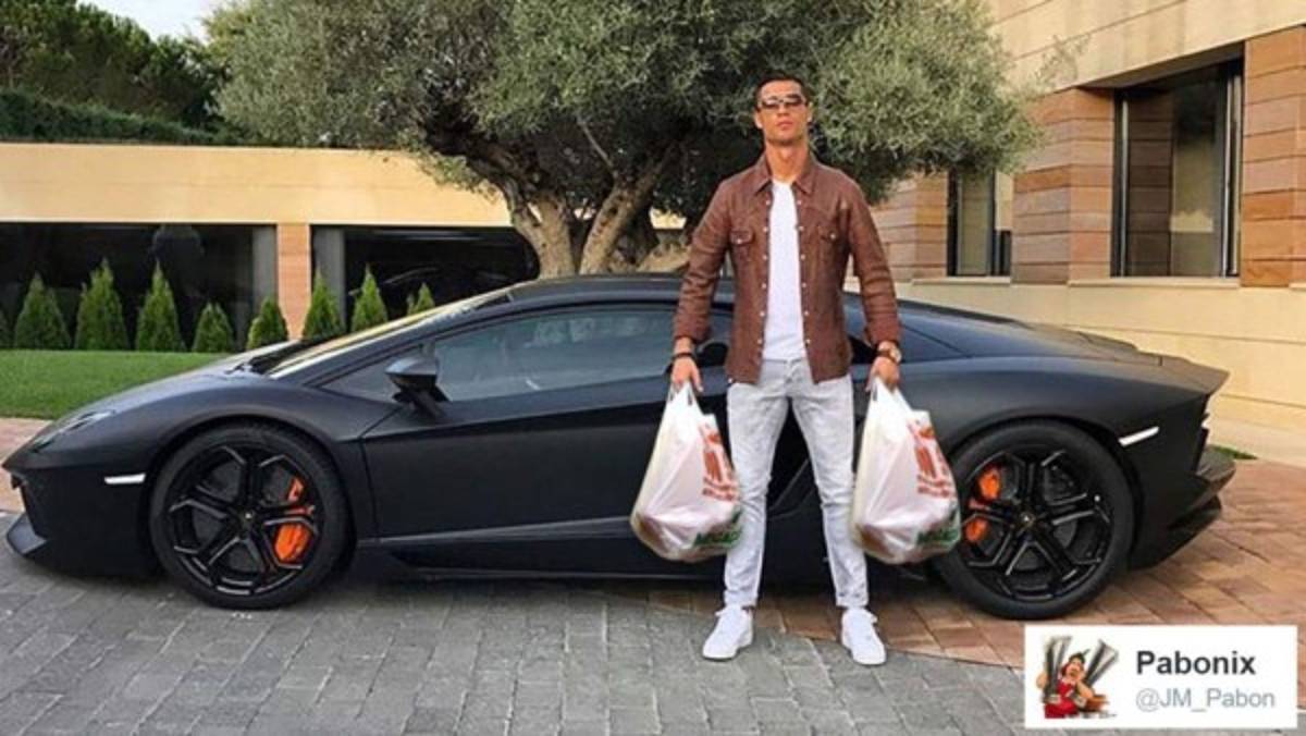 Despedazan con memes a Cristiano Ronaldo tras presumir su lujoso Lamborghini