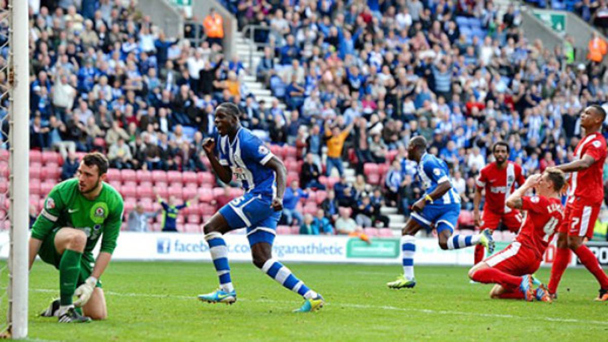 Wigan logró un apurado triunfo ante Blackburn Rovers