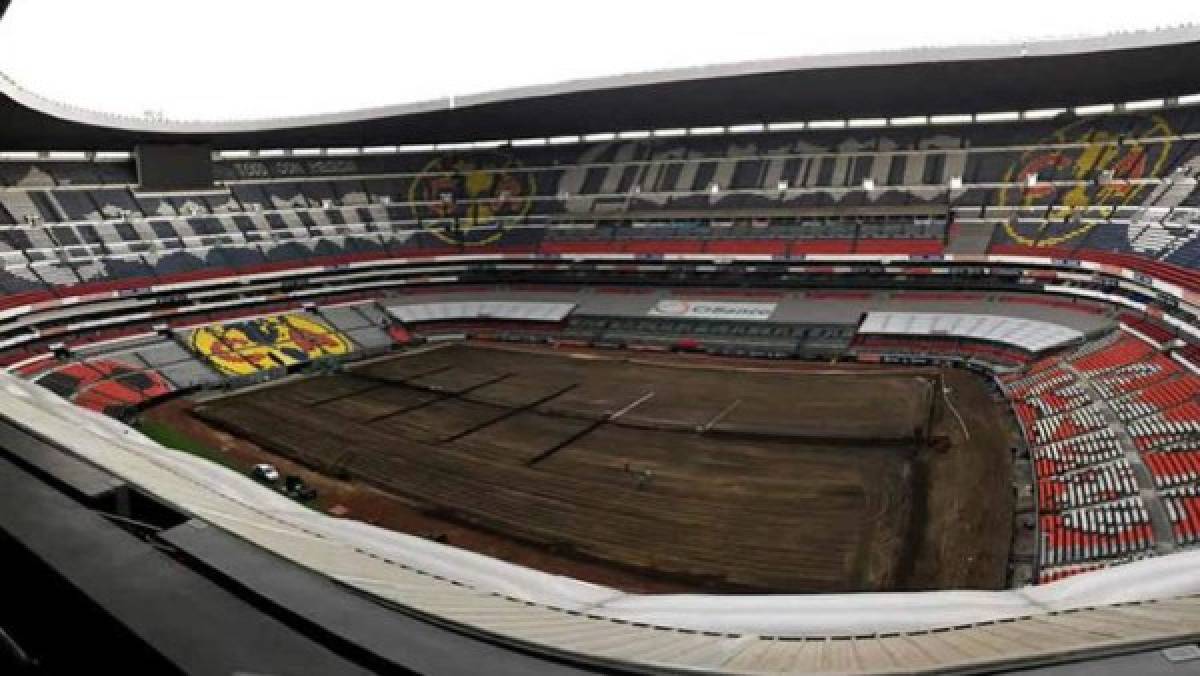 FOTOS: Así luce ahora el nuevo césped del Estadio Azteca que se estrenará hoy